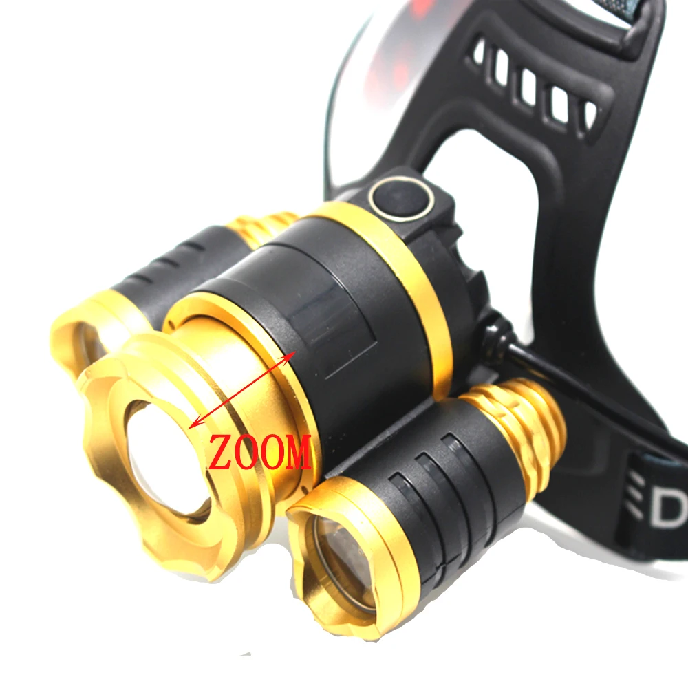 Ultra bright LED headlight T6 +2R5 Headlamp Head Lamp Fishing lighting 18650 Flashlight Torch Lantern For Camping light