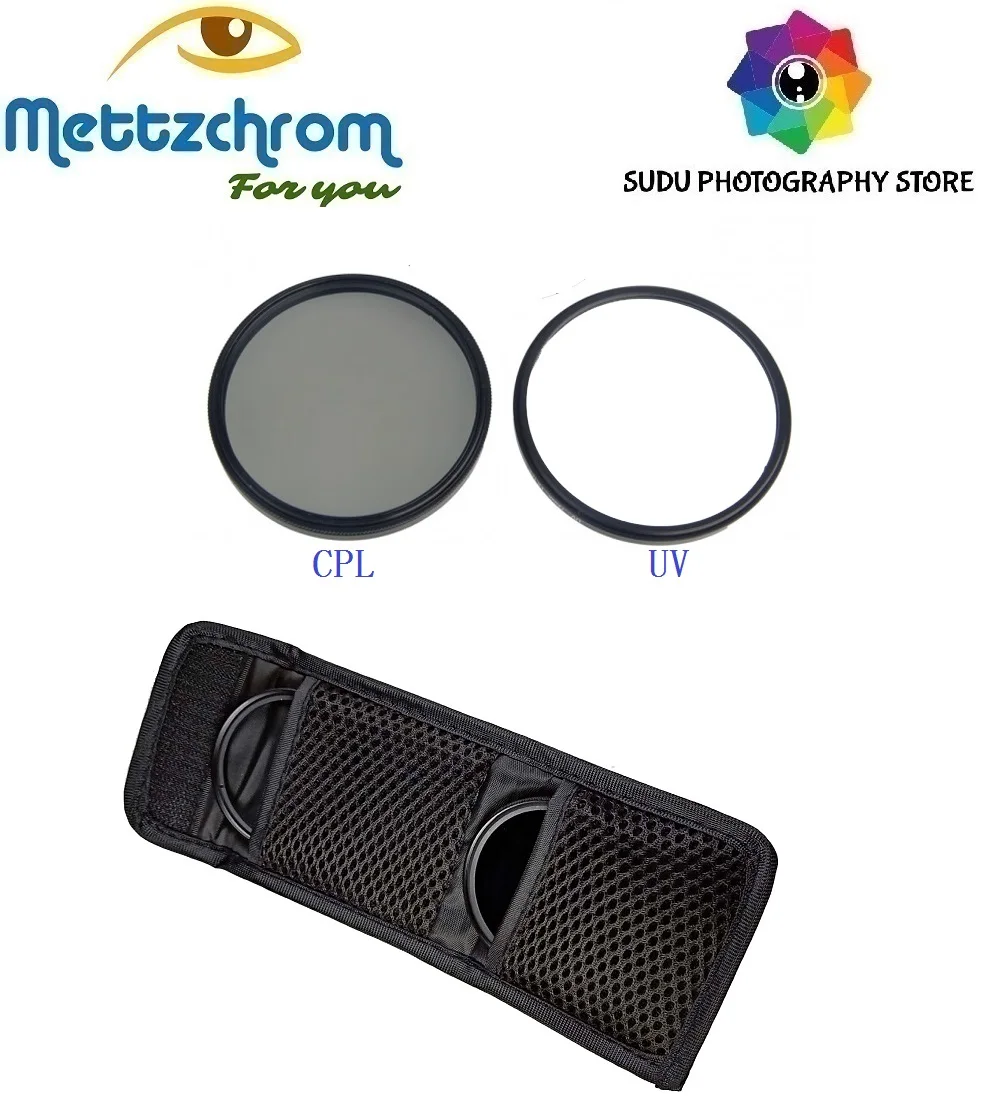 Kit de filtre UV CPL avec sac, pour lentille Canon 50mm 1.8 STM 49mm, mettzchrome