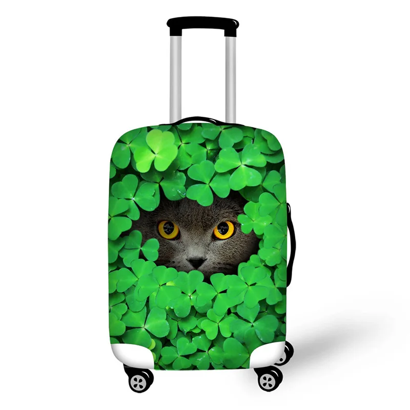 Green leaf animal design travel accessories suitcase protective covers 18-32 inch elastic luggage dust cover case stretchable