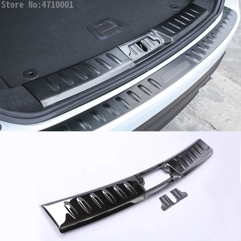 304 Stainless Steel Rear Trunk Door Luggage Inner Bumper Protector Plate 2pcs For Jaguar f-pace x761 2016-2019