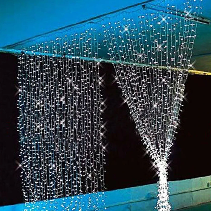 Waterproof 3m*3m 300LEDs lights flashing lane LED String curtain light Christmas home garden festival lights 110v 220v EU UK AU