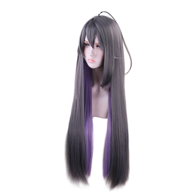 Divisione Rap Battle Ipnosi MIC JAKURAI JINGUJI Parrucca lunga diritta Cosplay Parrucche sintetiche per capelli Costume + Protezione per parrucca