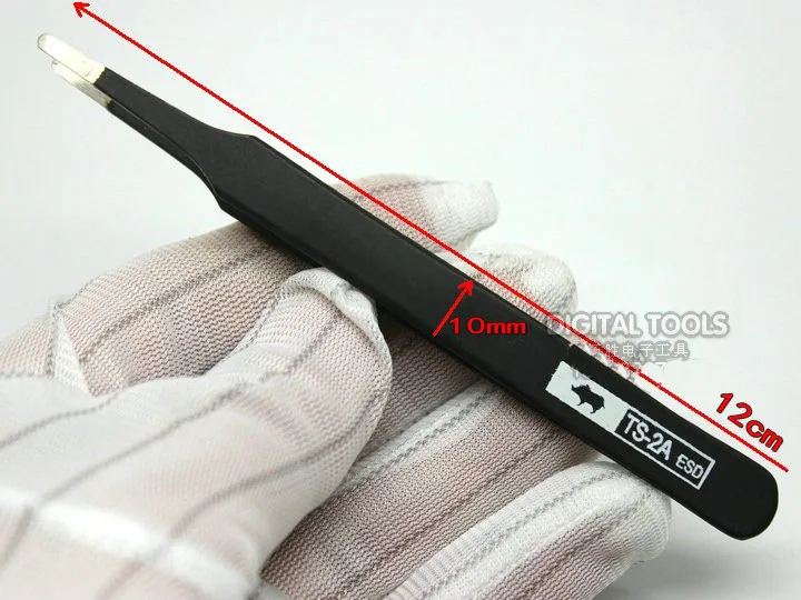 A Set 3 pcs Japanese RHINO TS-SS, TS-7A, TS-2A ESD Tweezers Anti-static High-precision Super Hard For Repairing Watch or Mobile