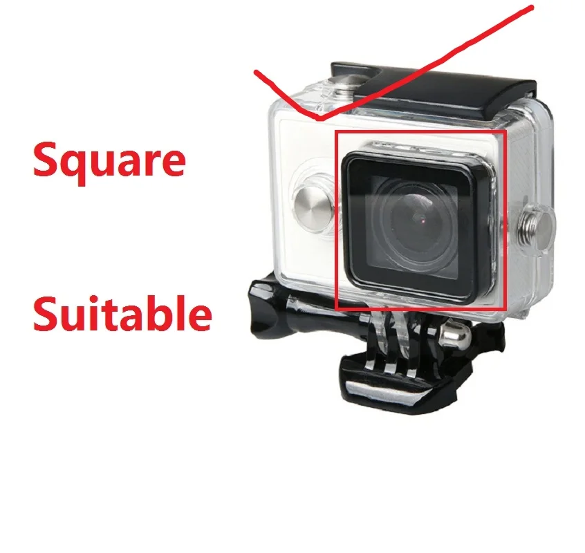 Clownfish Diving UV Filter Waterproof Case Cover Lens Cap Underwater for Xiaomi Yi 1 GoPro Hero 3+/4 THIEYE T5 E7 Accessories