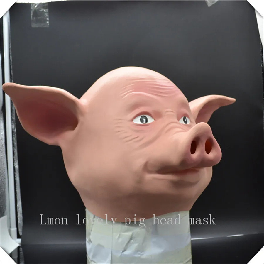 Halloween Party Cosplay Pig Masks Cosplay Full Face Halloween Birthday Party Festival Party Rubber Costume Funny Anima Pig Mask