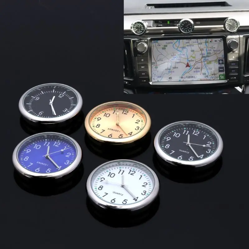 Universal Car Clock Stick-On Electronic Watch Dashboard Noctilucent Decoration For SUV Cars