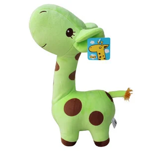 Stuffed animal plush 42cm cute green giraffe toy doll throw pillow gift w1054