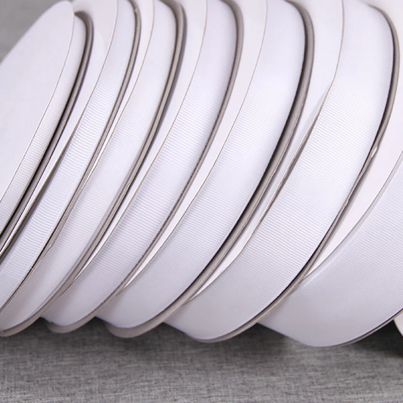 White Color Grosgrain Ribbon Polyester 1/8\