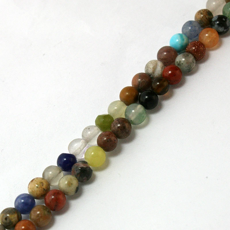 Hot Sale Nature Garment Stone Beads Spacer Loose Beads Charms For Jewelry Making DIY Bracelet Necklace 15inches 4/6/8mm