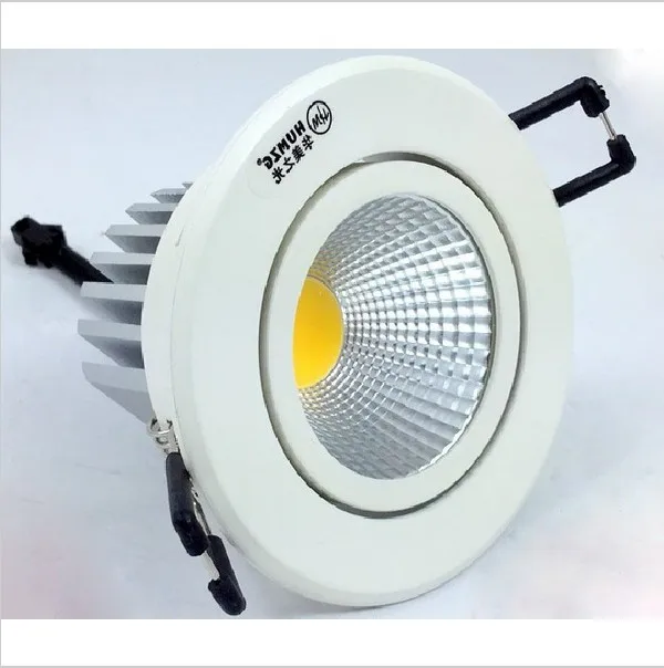 10pcs/lot High Brightness 5W COB led downlight dimmable led lamp Aluminum AC85V~265V Warm / Cool White CE&ROHS Free Shipping