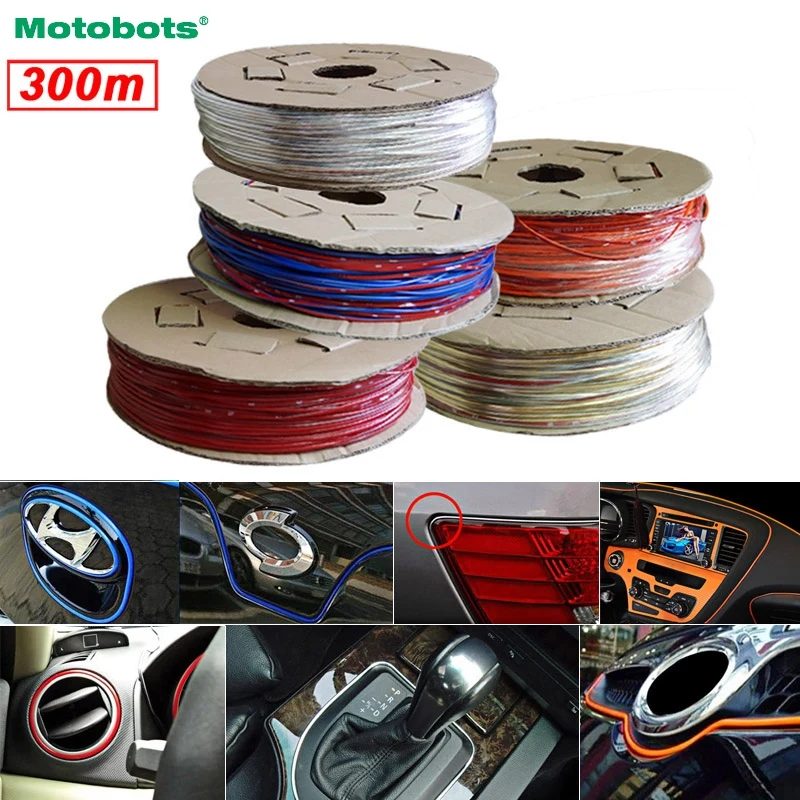 

MOTOBOTS DIY 300M/Roll 4mm Fashion Car Decoration Moulding Dream Trim Strip Line #CT-4820