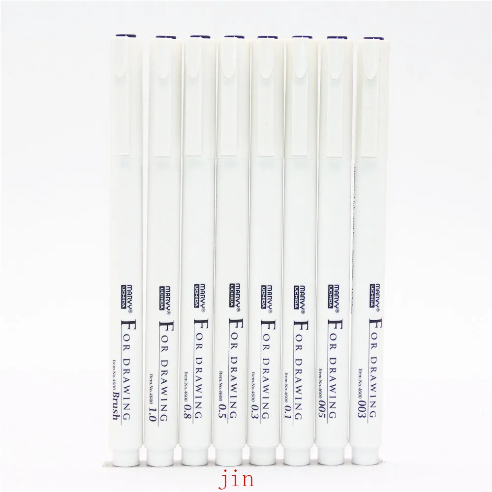 Marvy pen Sketch Line for drawing  0.03mm/0.05/0.1/0.3/0.5/0.8/1.0mm /Brush water Resistant Drawing Pen Comic Painting Supplies