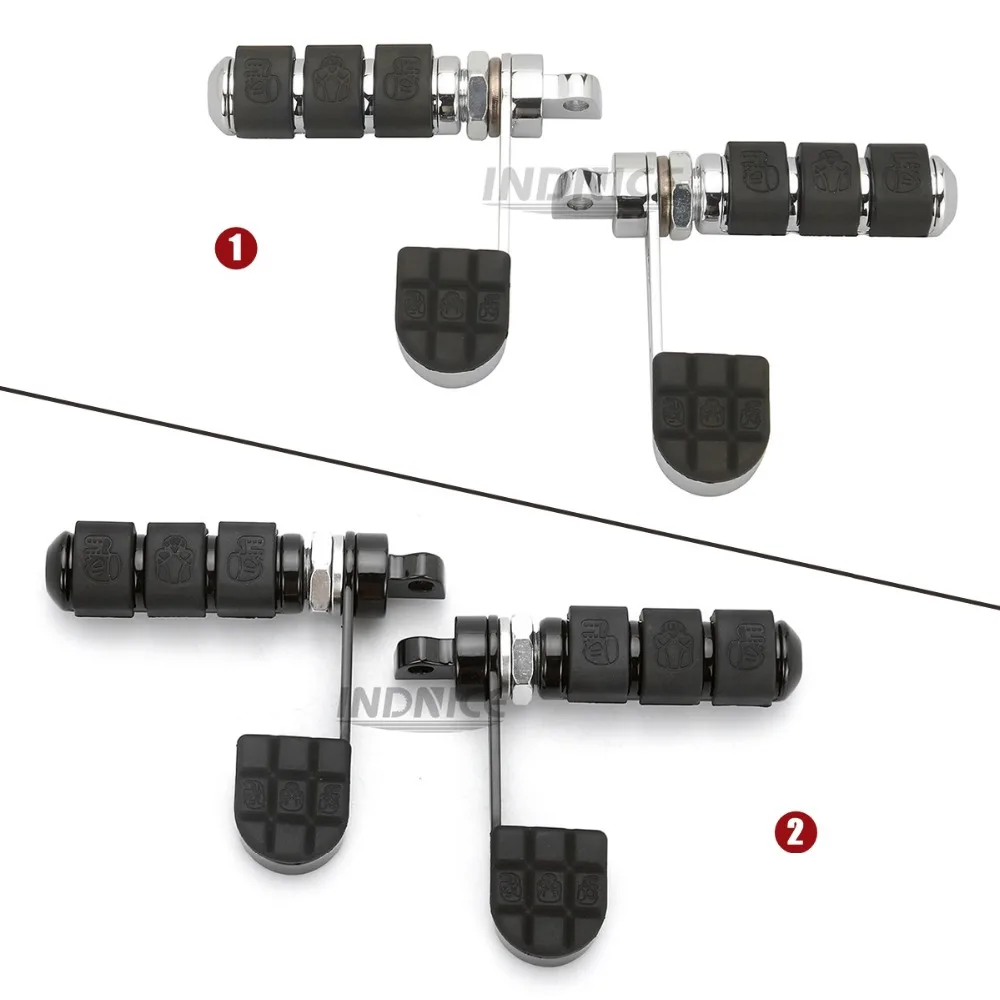 Moto pegs Anti-Vibe Streamline Footrest for Harley softail FXDF FAT BOB FXDC FXDX for harley dyna footpegs with Heel Rest pegs