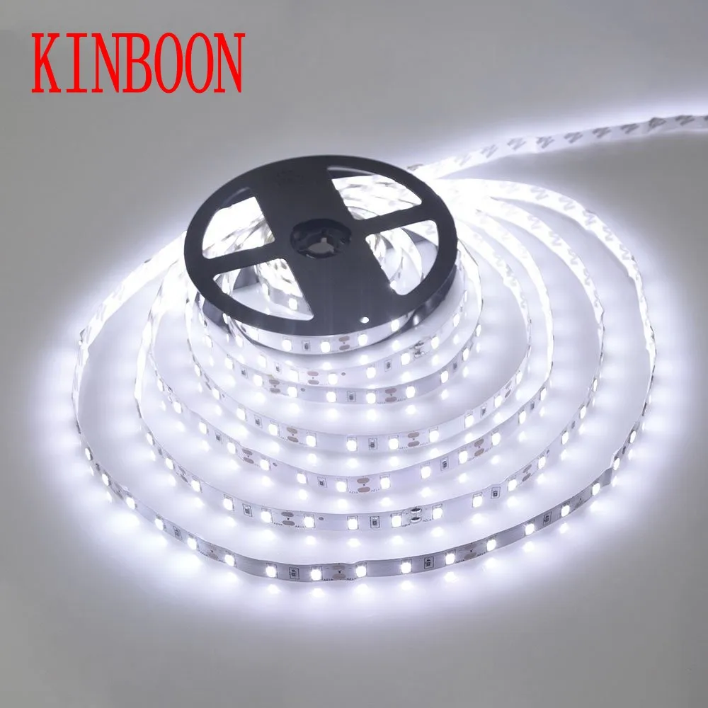 

white 5M 300 LED 3528 DC 12V LED Strip Non-Waterproof / Waterproof Flexible Changeable Light+DC Female +2A Power Adapter