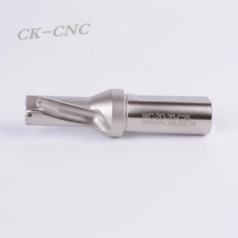 hight quality   WC-2D-20  C25 U drill indexable drill CNC TOOL 20mm-2D Machining length=40mm for WCMX03 0208 insert