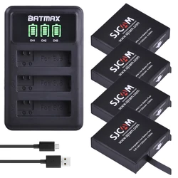1200mAh Original SJCAM SJ8 Series Battery + LED 3-Slots USB Charger for SJCAM SJ8 Pro / SJ8 Plus / SJ8 Air Action Cameras