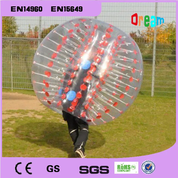 Outdoor Sport 1.2m Inflatable Bubble Football Human Hamster Ball Bumper Body Suit Bubble Soccer Zorb Ball