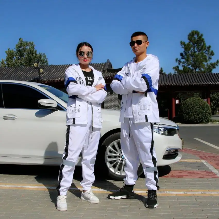 High Street Sportswear Joggers Men Pants Hip Hop Style Dance Trousers Night Club Pantalon Homme Couple Reflective SweatPants