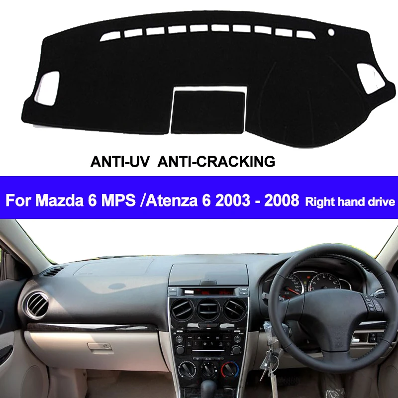 2 Layer Car Inner Dashboard Cover Sun Shade Pad For Mazda 6 MPS / Atenza 6 Mazdaspeed 2003 2004 2005 2006 2007 2008 Dashmat Pad