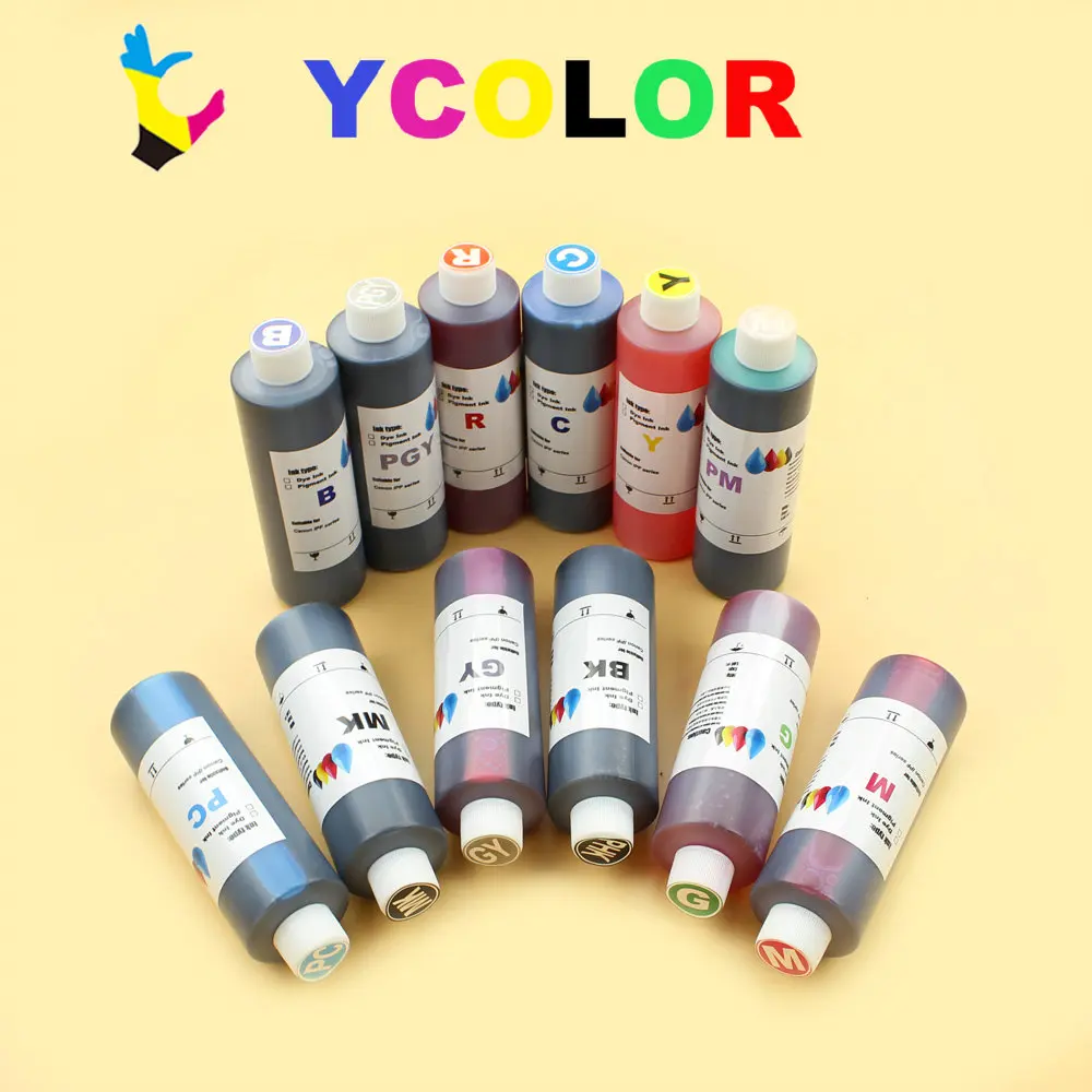 DGYCJLFP 12*250ML Pigment ink for Canon PFI -101 701 301 103 printer Canon IPF 5000 5100 6100 8000 9000 large format printer