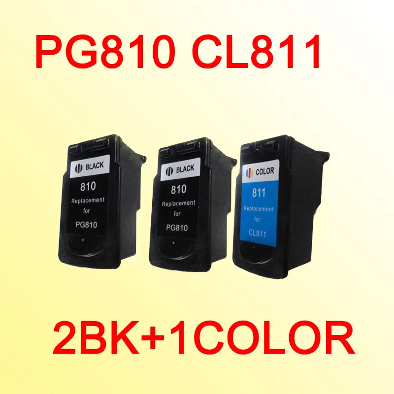 

3pcs ink cartridges compatible for CANON PG810 CL811 PG-810 CL-811 PG810XL CL811XL MP245/258/268/276/486/496/328/338