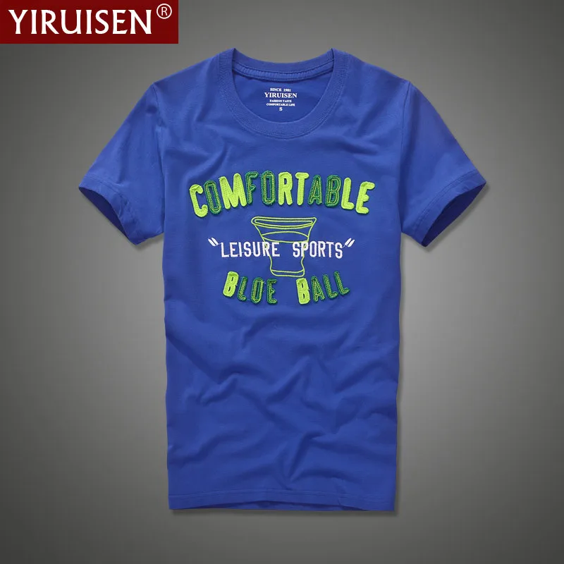 YIRUISEN Brand Clothing Comfortable T Shirt Men 100% Cotton O-neck Short Sleeve Top Tees Fashion Summer Tshirt