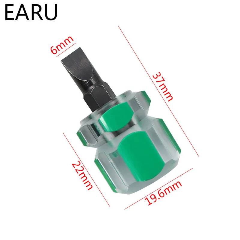 Screwdriver Mini Small Portable Radish Head Screw Driver Transparent Handle Repair Hand Tools Precision Car Repair