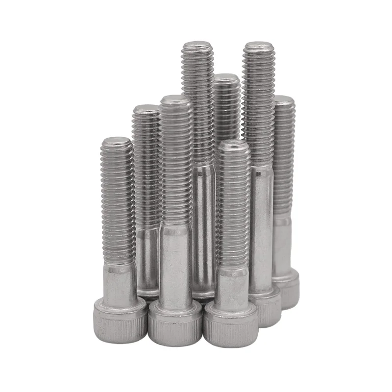 2pcs M8 stainless steel half teeth Hexagon socket head bolts Cup head screw fasteners High quality screw bolts 40mm-55mm length