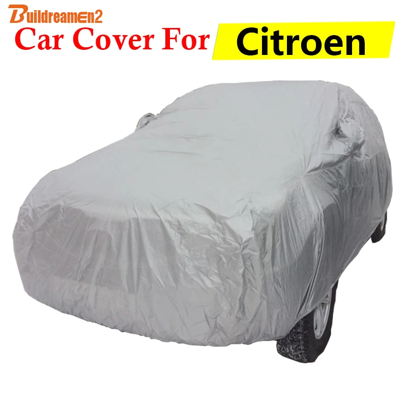 Buildreamen2 New Car Cover Anti-UV Sun Shield Snow Rain Resistant Auto Cover For Citroen C-Quatre C2 Berlingo DS3 C-Crosser C8