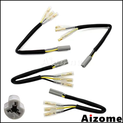 Motorcycle Rear Turn Signals Wire Adapters For Suzuki SV650 SV650S SV1000 S DRZ400S DRZ400SM Indicator Leads Harness Connectors