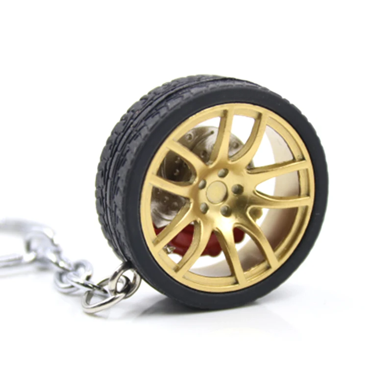 LEOSPORT-RIM wheel keychain Car wheel Nos Turbo keychain key ring metal with Brake discs 002
