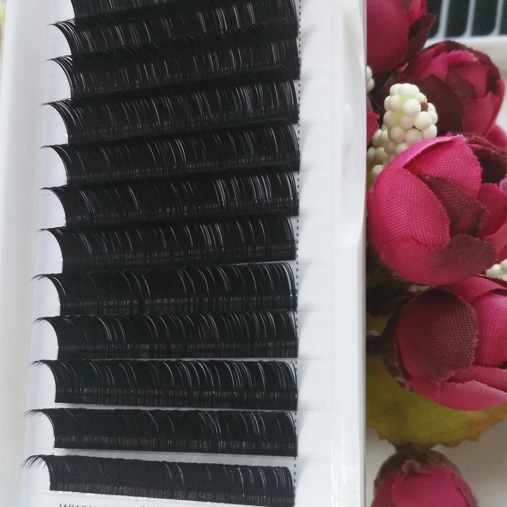 Seashine Flat Ellipse Eyelashes Extensions Split Tips Lashes Back To School Natural Light False Eyelashes