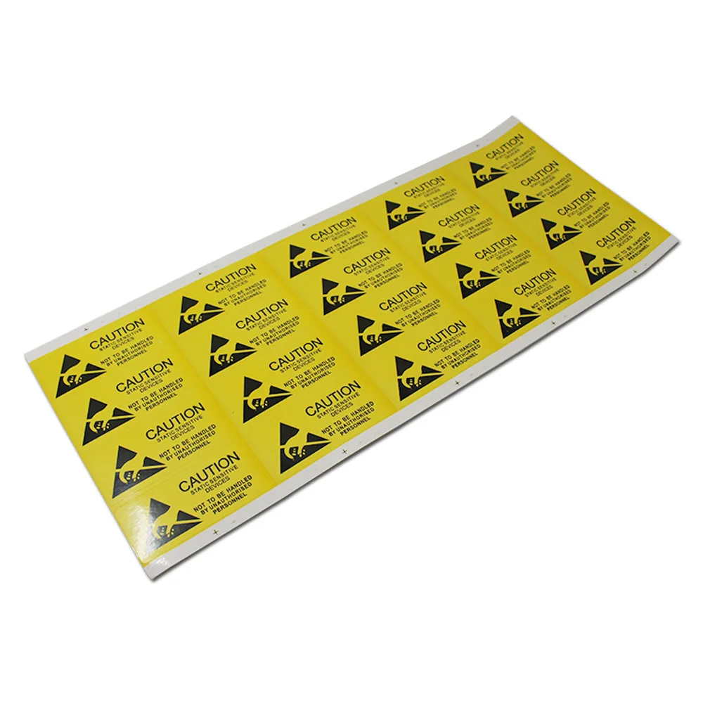 300Pcs ESD Anti-static Warning Sticker Adhesive Warning Label Reminder with ATTENTION CAUTION Printed For Sensitive Device