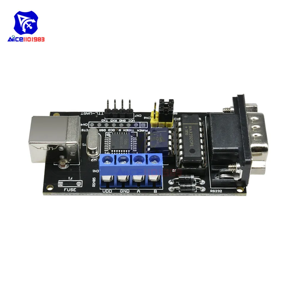 Convertidor USB a Serial RS232/UART TTL/RS485, adaptador DB9, módulo convertidor FTDI FT232BM/BL para Arduino, Windows, MacOS, sistema Linux