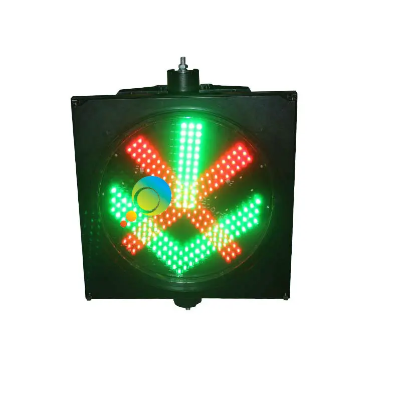 

High quality 400mm toll station lights cold-rolled plate red cross green arrow trafic light