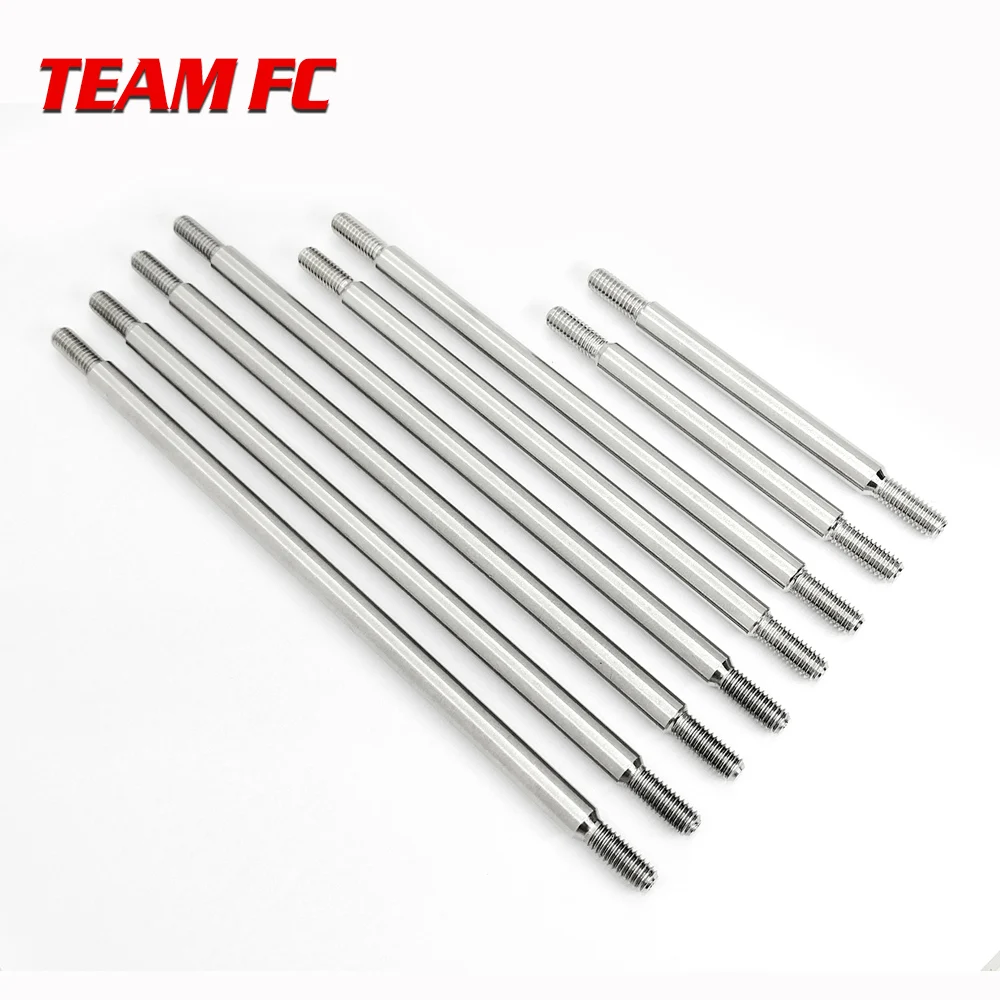 8PCS  Alloy TRX4 Chassis Pull Rod Anti-rust Rod without Ball Joint for RC Car TRX-4 324 Wheelbase Defender Tactical S201