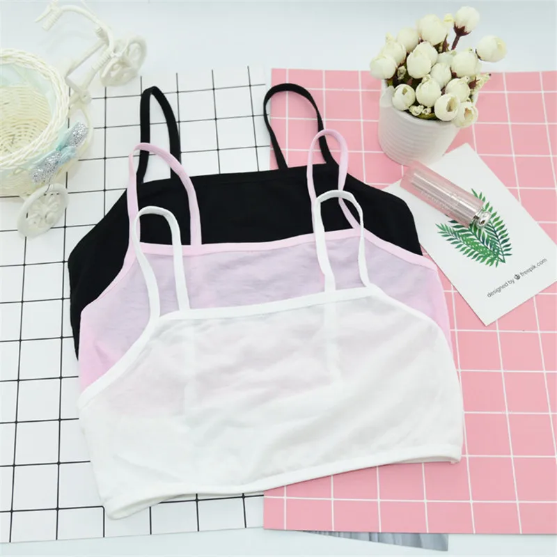 1pc Teenage Underwear For Girl Children Girls Cotton Lace Wireless Young Training Bra For Kids And Teens Puberty Clothing