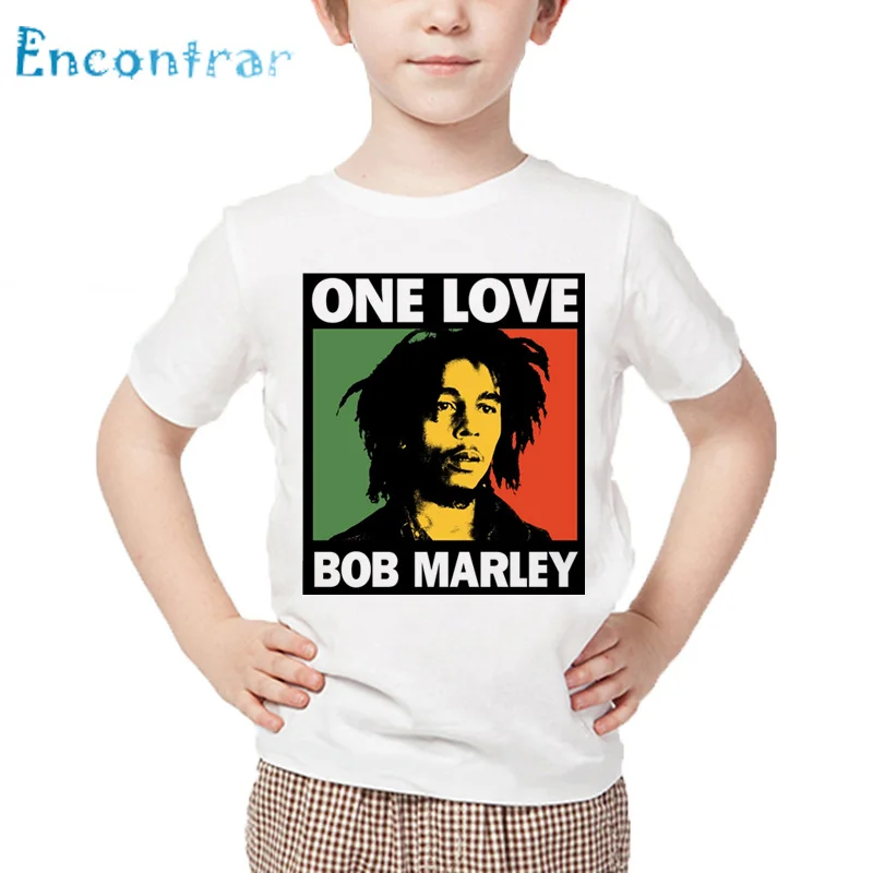 

Kids Jamaica Singer Bob Marley Reggae Rastafari Print T shirt Children Summer White Tops Boys and Girls Casual T-shirt,HKP4118