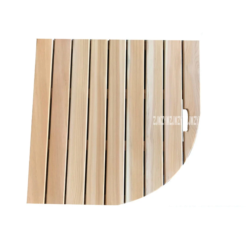 010 Non-Slip Mold Resistant Bamboo Floor Mat Bathroom Wood Stripe Floor Doormat Bath Solid Wood Shower Mat