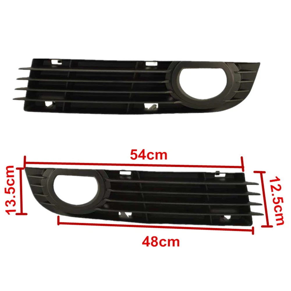 runmade Grille Front Left and Right Insert Lower Bumper Fog Light Grille Protect Mesh for Audi A8 D3 2006-2008