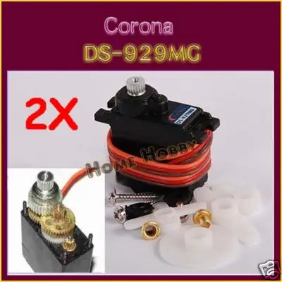 2x Corona DS-929MG Metal Gear Digital Servo TREX 450