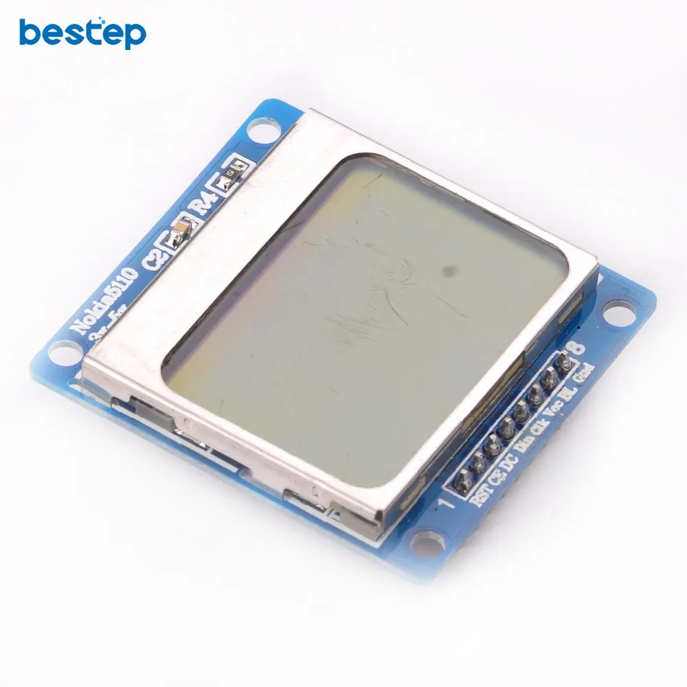 Blue 84X48 Nokia 5110 LCD Module with Blue Backlight with Adapter PCB LCD5110 for Arduino