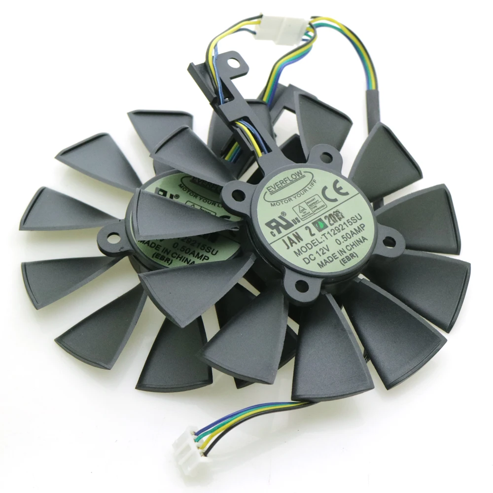T129215SU 12V 0.5A 87mm VGA Fan For ASUS GTX1060 GTX1070 RX480 RX570 Graphics Card Cooling Fan