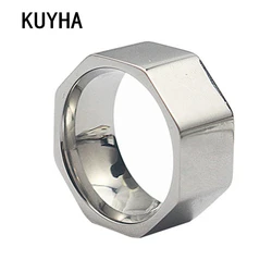 Finger Ring Stainless Steel Ring Women Fashion Jewelry Ring Best Present Wide Silver Color Irregular Ring for Women