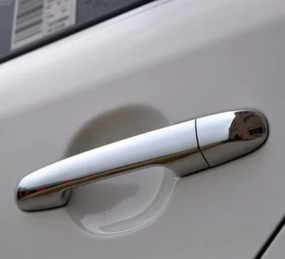 High Quality Chrome Carbon Fiber Car Door Handle Cover Trim For Hyundai Elantra 2007 - 2010 HD 2008 2009 Car Stickers Overlay