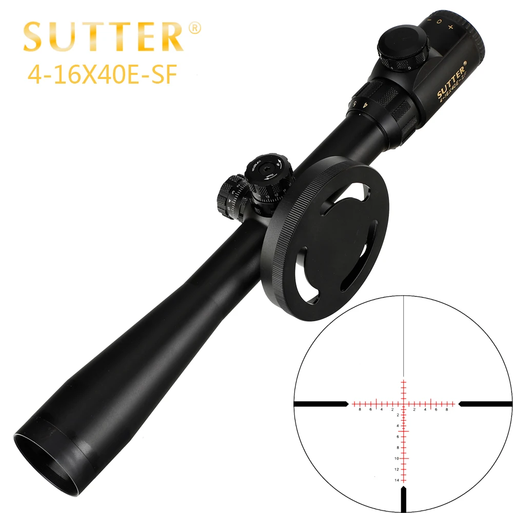 

SUTTER 4-16X40 SF Scope Hunting Optical Sight SNR Glass Etched Reticle Red Green Illuminated Large Hand Wheel With Lock