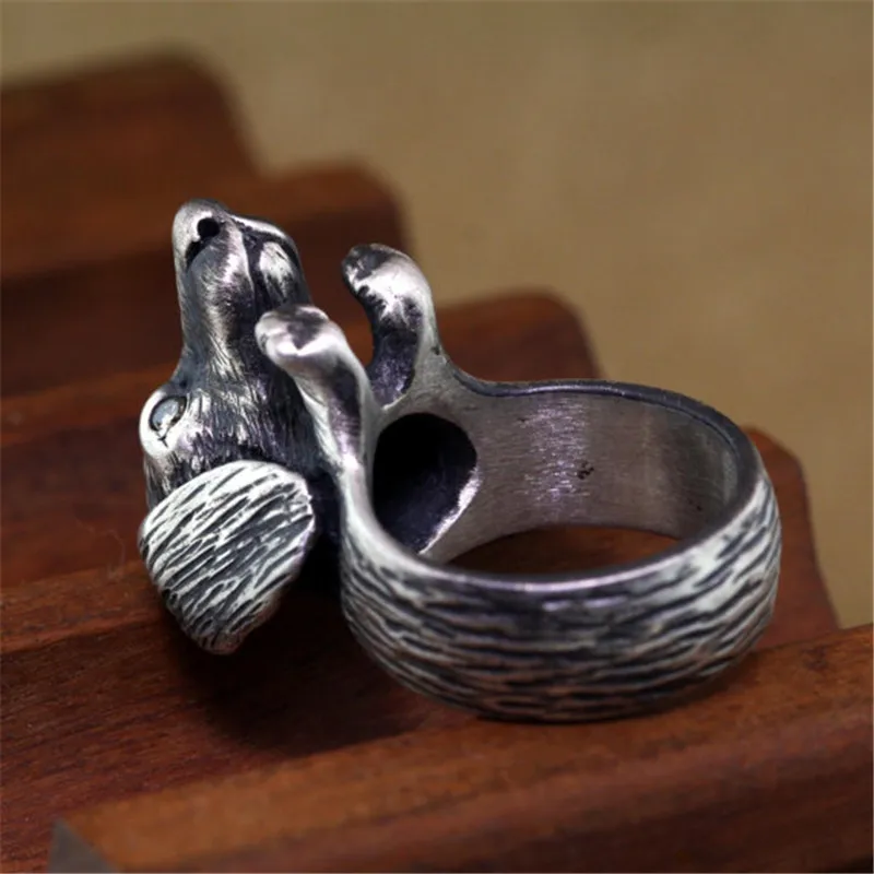 Vintage Adjustable Dachshund Rings High Quality Brand Designer Weiner Dog Men Rings Women Dog Jewelry