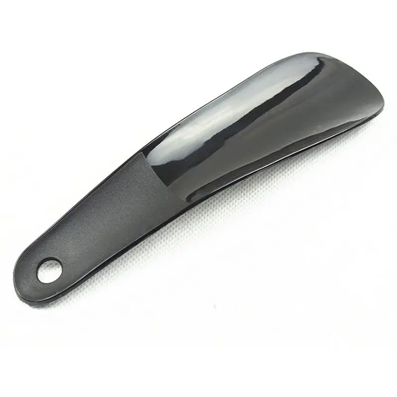 New Arrival 16cm Professional Black Plastick Shoe Horn Spoon Shape Shoehorn Shoe Lifter Flexible Sturdy Slip