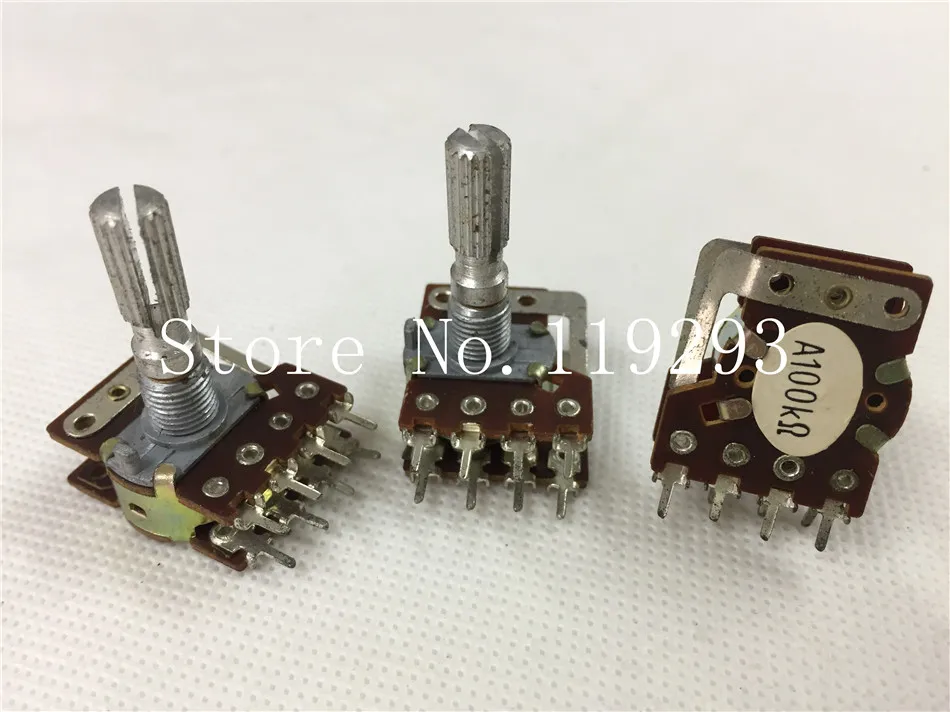 [SA]148 type double potentiometer A100K with a tap handle and 8 feet long 25MM--10pcs/lot