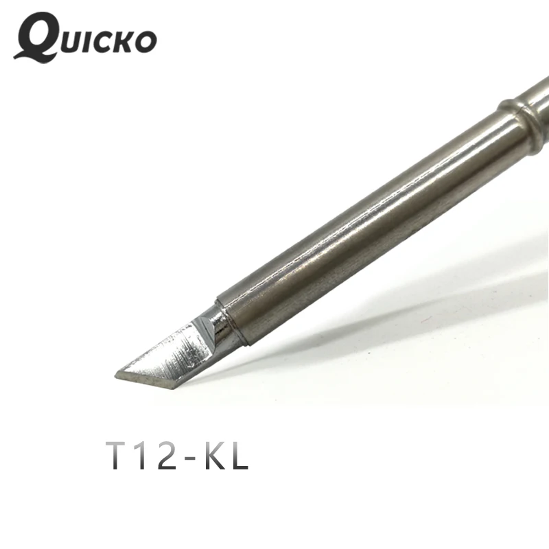 

QUICKO T12-KL Shape K Series Electronic Soldering Tips 70W Iron Solder Tip Welding Tools for FX907/9501 Handle 7s melt tin